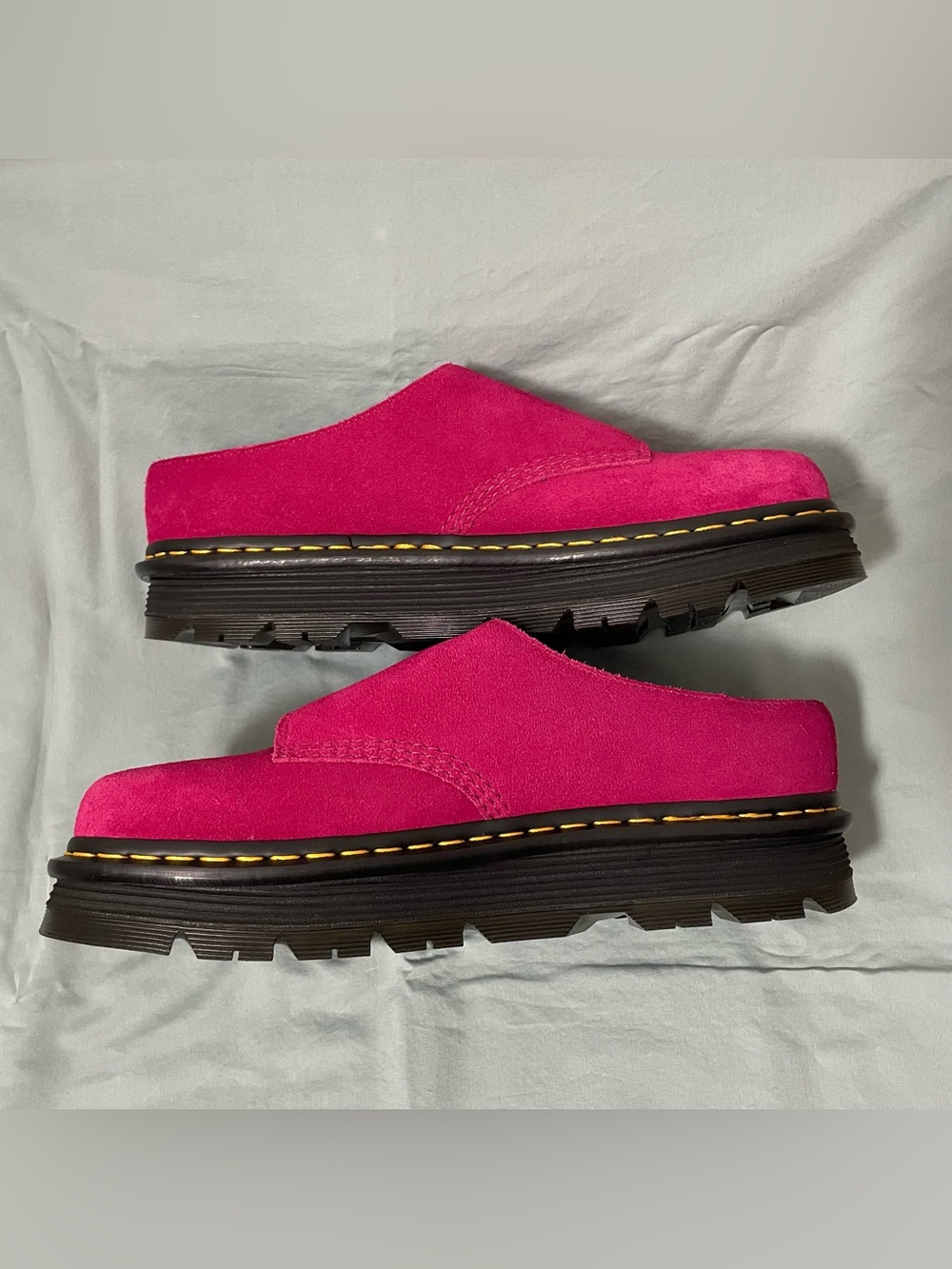 Dr. Martens Zebzag Anywair Suede Mules Pink - Picture 3 of 7
